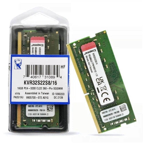 Kingston ValueRam 16GB 3200Mhz DDR4 SODIMM for Laptop (lifetime warranty)