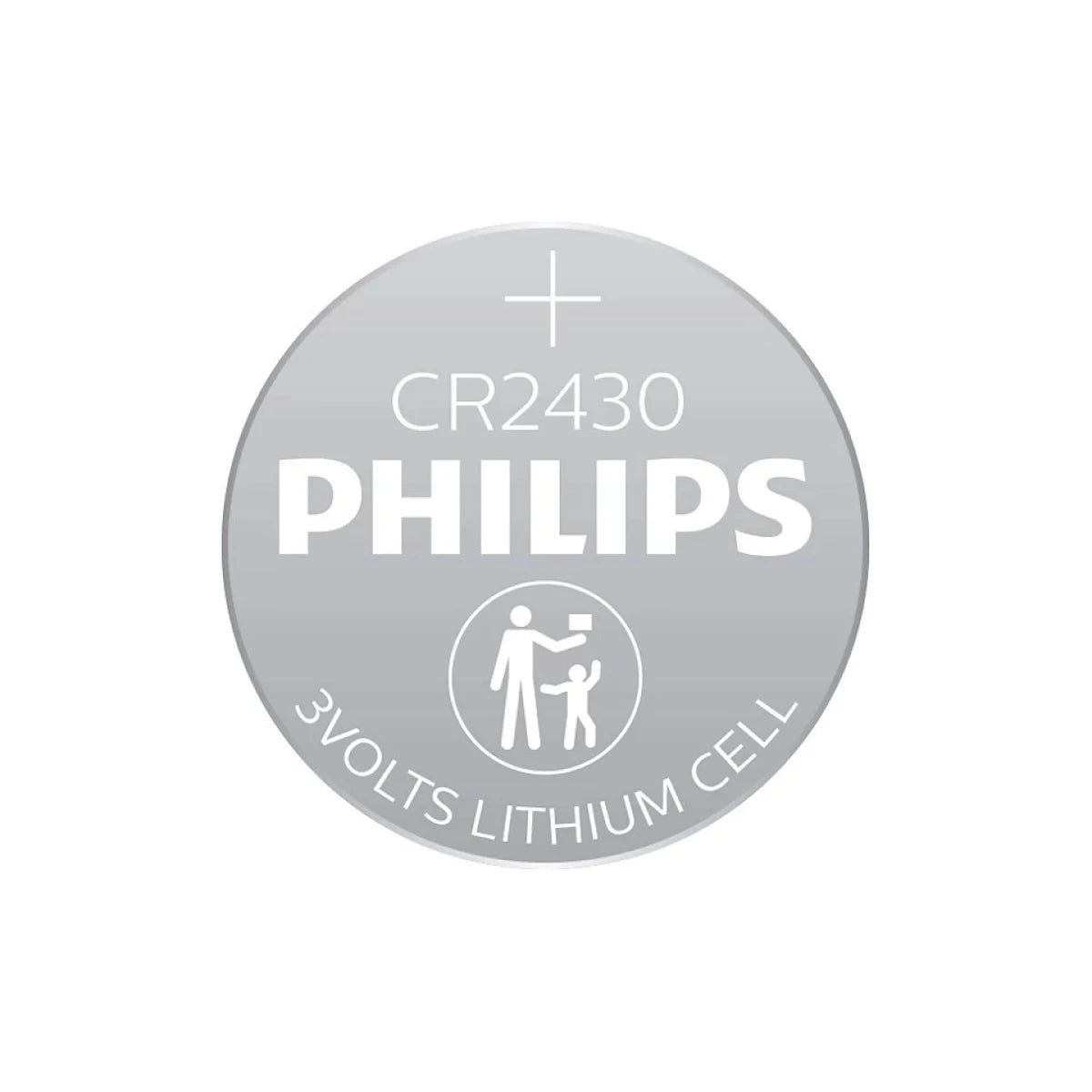 Philips Lithium Cell Button Batteries CR2430 - Pack of 5 Lithium