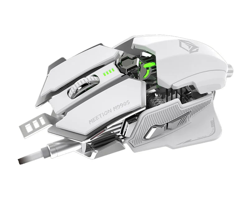 MeeTion MT-M990S USB RGB Programmable Gaming Mouse, Resolution 4000DPI, Keys:9