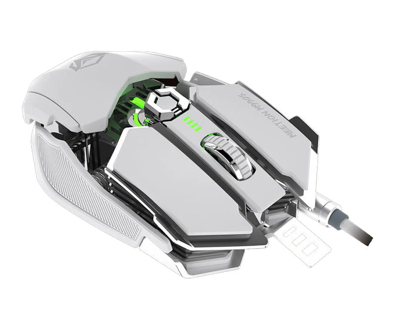 MeeTion MT-M990S USB RGB Programmable Gaming Mouse, Resolution 4000DPI, Keys:9