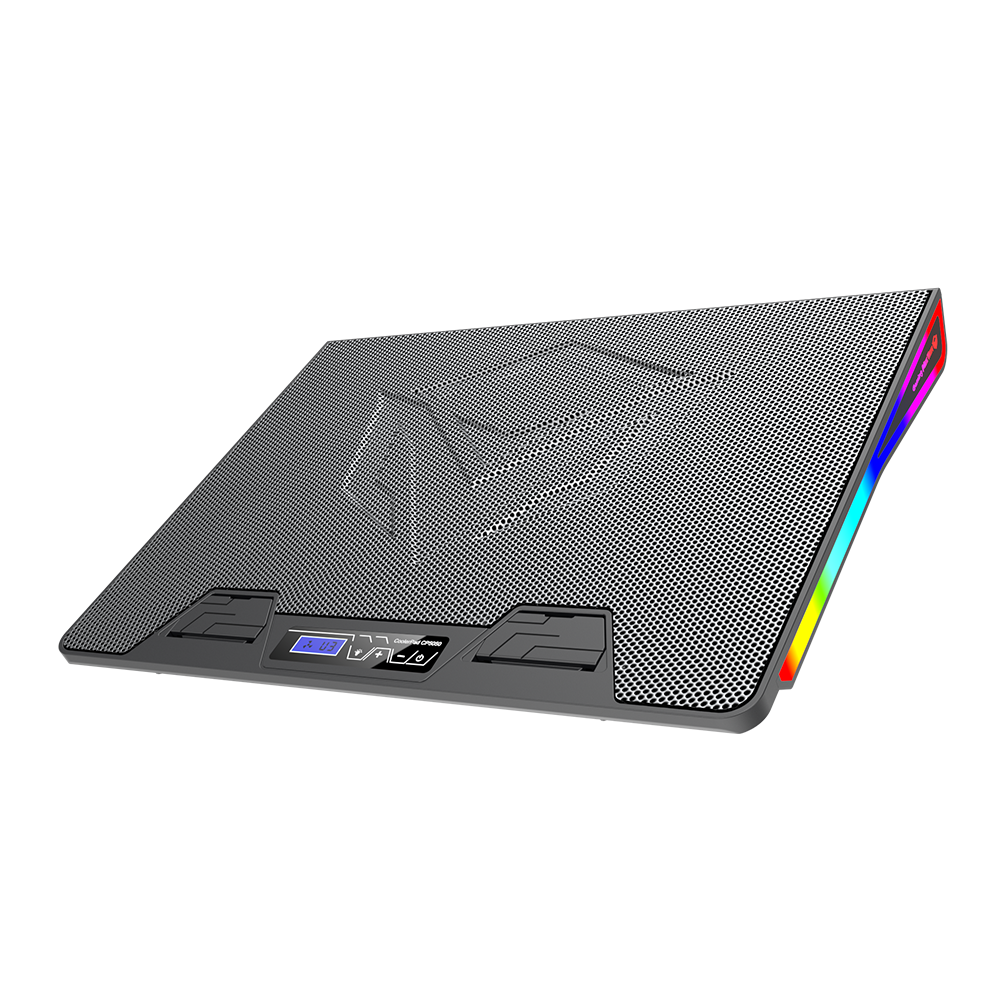 Meetion MT-CP5050 RGB Backlight Gaming Cooling Pad, 9-15.5”, Silent, Height Adjustable