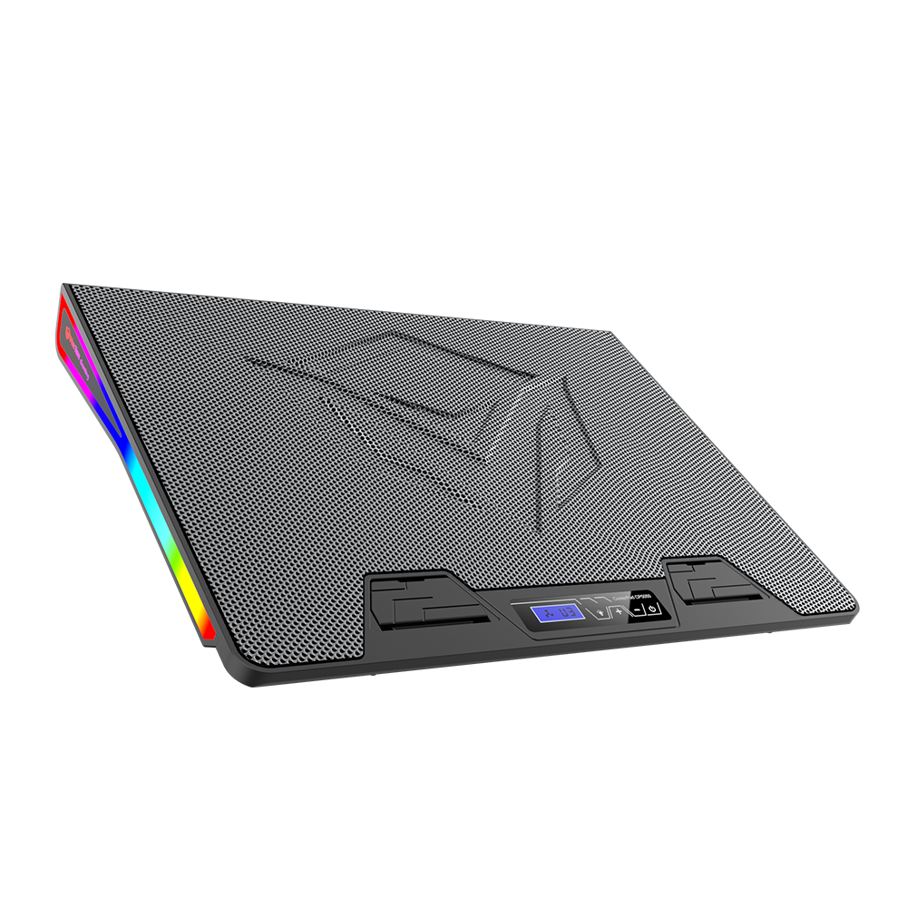 Meetion MT-CP5050 RGB Backlight Gaming Cooling Pad, 9-15.5”, Silent, Height Adjustable