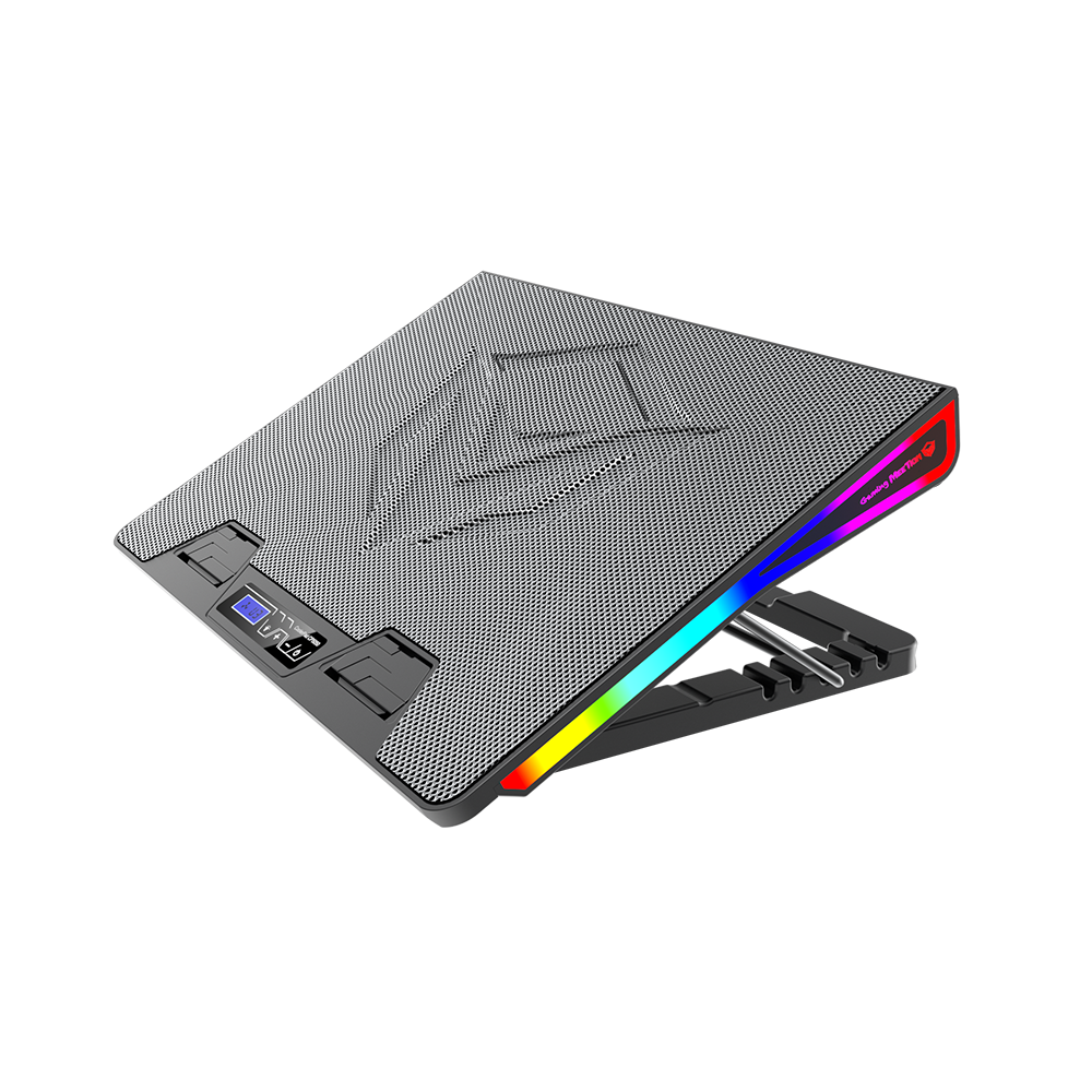 Meetion MT-CP5050 RGB Backlight Gaming Cooling Pad, 9-15.5”, Silent, Height Adjustable