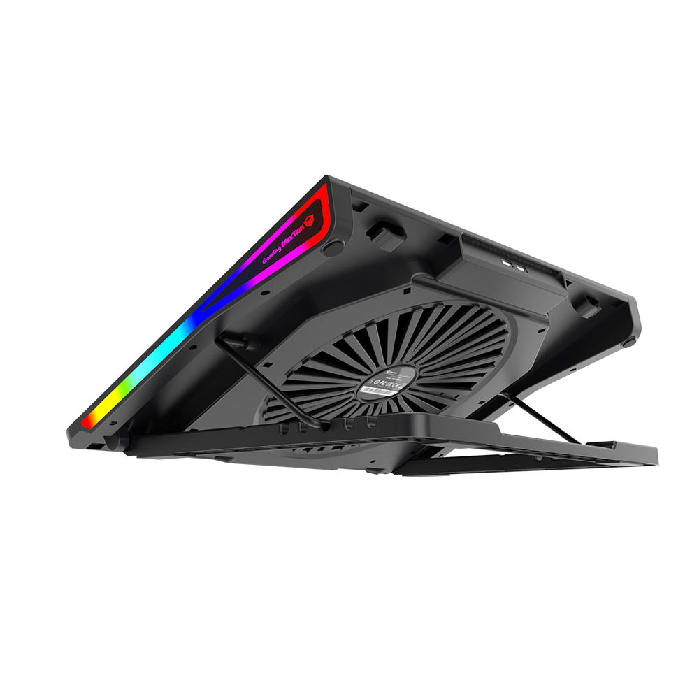 Meetion MT-CP5050 RGB Backlight Gaming Cooling Pad, 9-15.5”, Silent, Height Adjustable