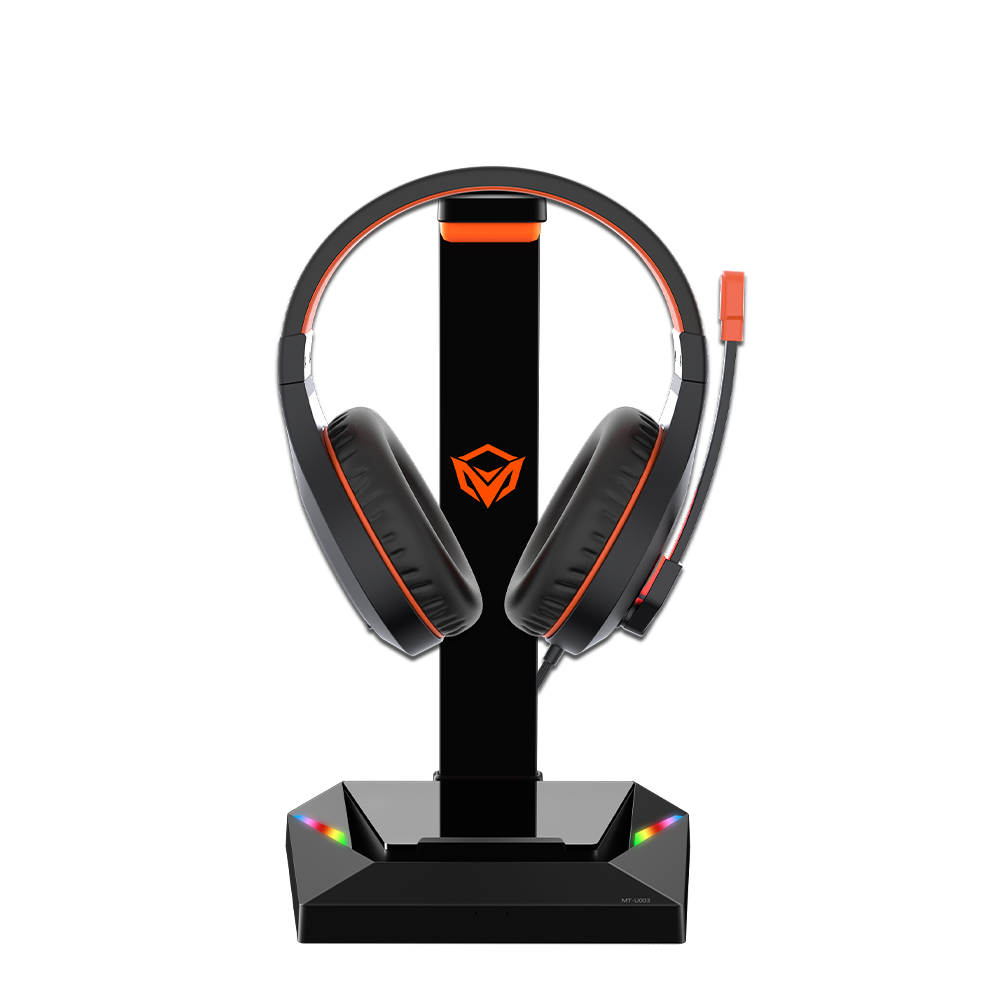 Meetion MT-U003 Stand For Gaming Headphone, LED Backlit, USB/Type-C output ports