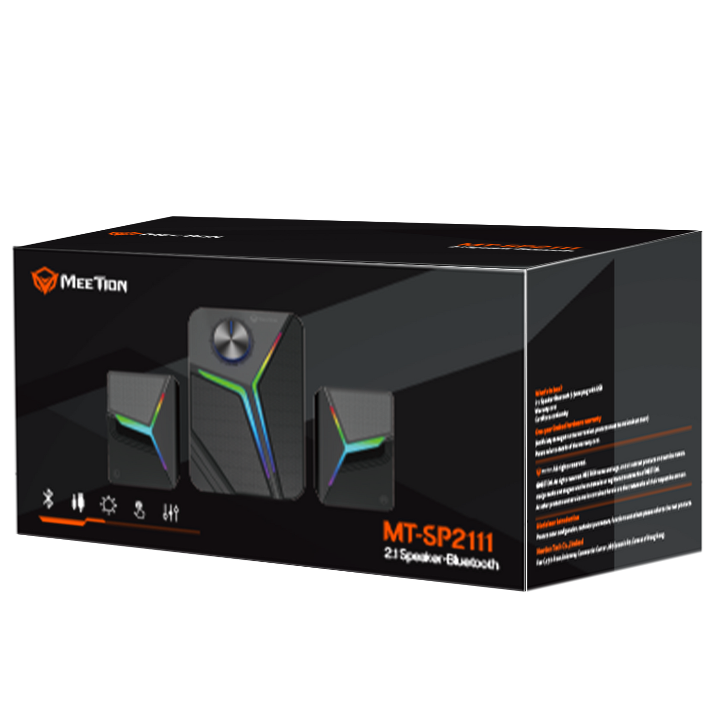 Meetion MT-SP2111 2.1 Gaming Stereo Desktop Speakers with Subwoofers, Bluetooth