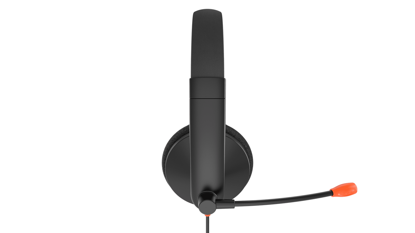 Meetion MT-HP003 Telephony 3.5mm Headset, Noise-Canceling Mic, Adjustable Headband