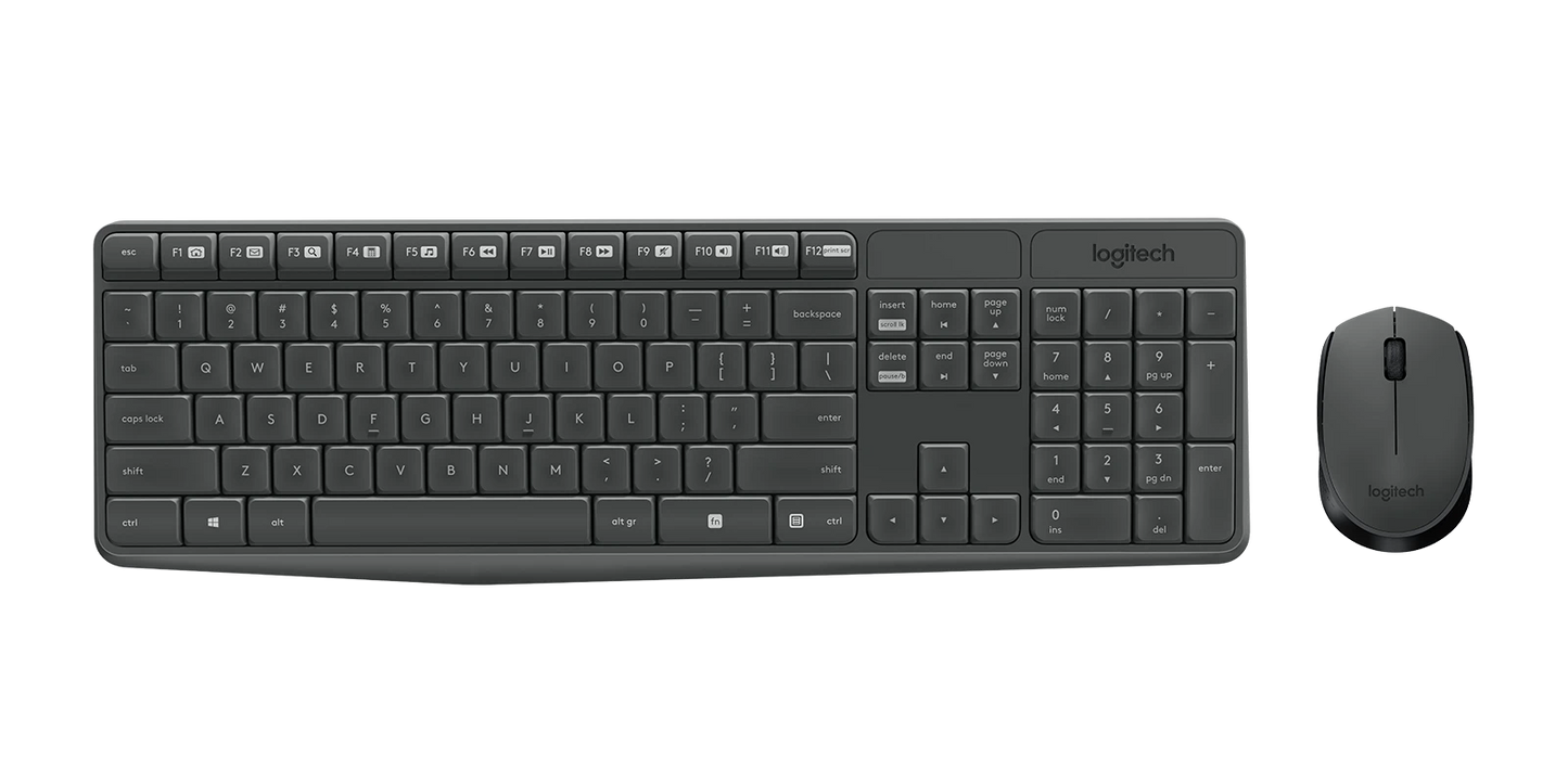 Logitech MK235 Keyboard and Mouse Combo Wireless- Black