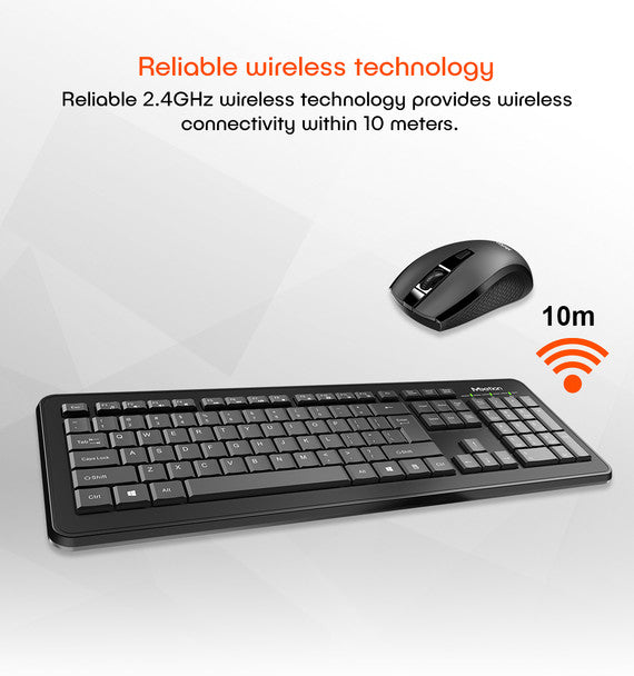 Meetion MT-C4120 Wireless Keyboard and Mouse Combo Kit for Computer, Silent