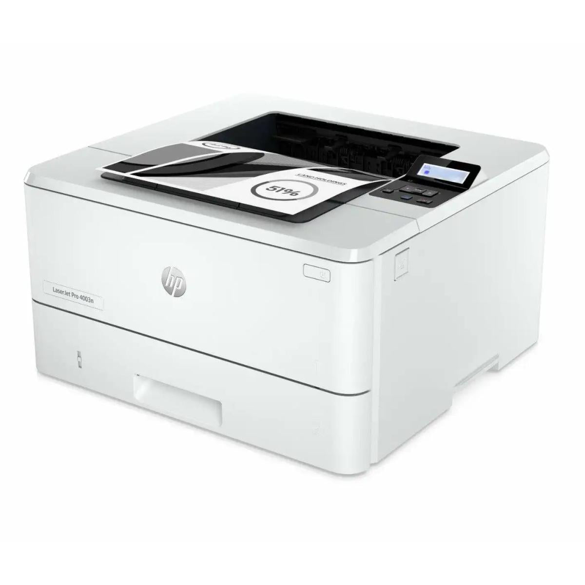 HP LaserJet Pro 4003N Black Printer, USB Interface, Ethernet, 40ppm, 600dpi