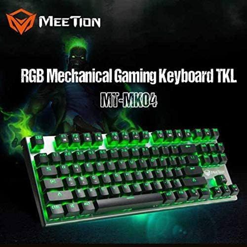 Meetion MT-MK04 Multimedia Mechanical Gaming Keyboard, Blue Switches, RGB Backlit
