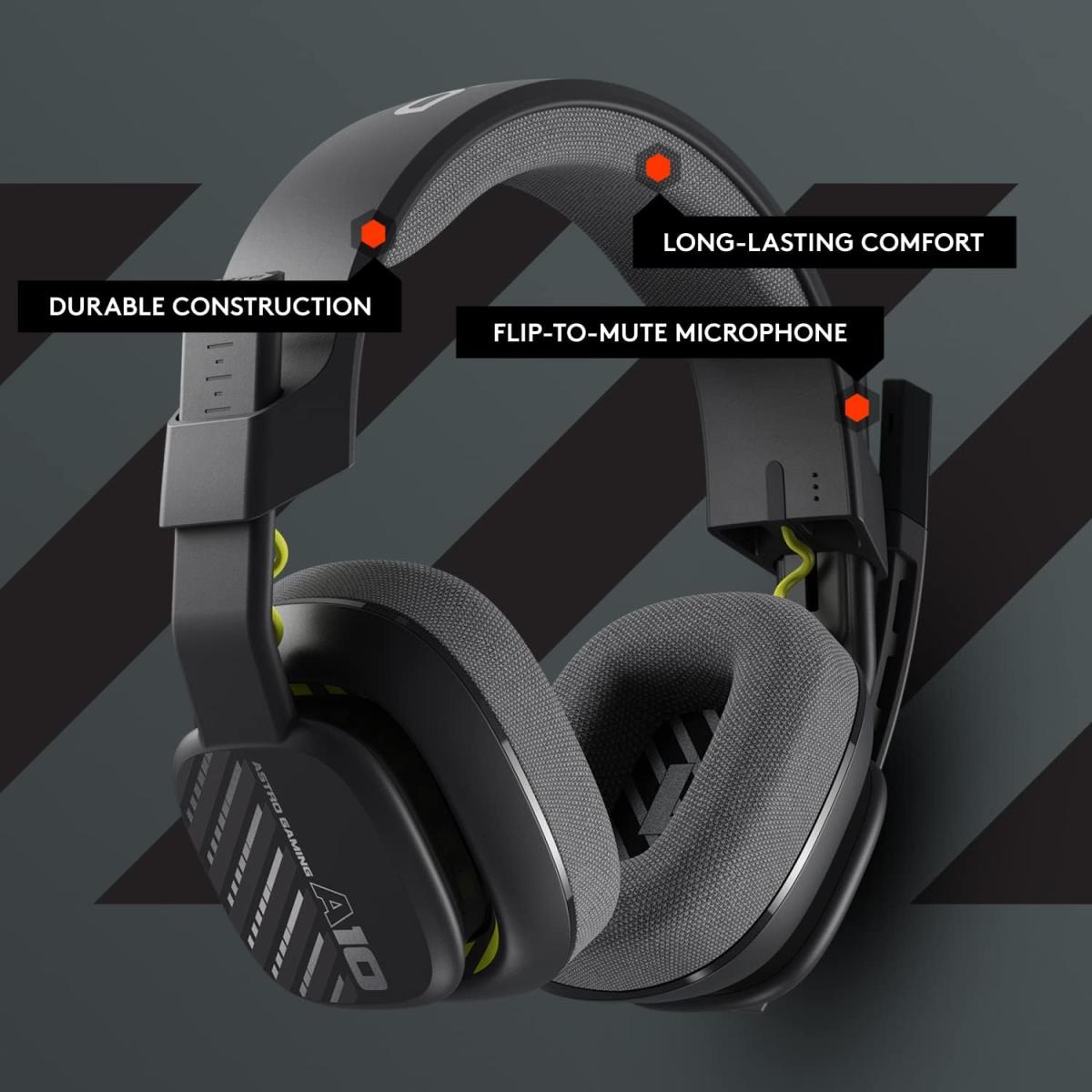 Logitech Astro A10 Gen 2 Wired (3.5 mm) Gaming Headset - Grey