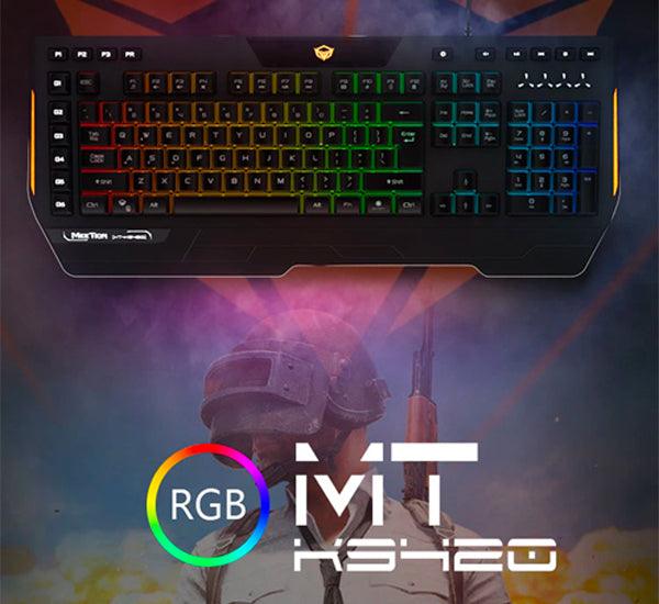 Meetion MT-K9420 Gaming Keyboard, Custom Macro Pro Membrane, RGB Backlit