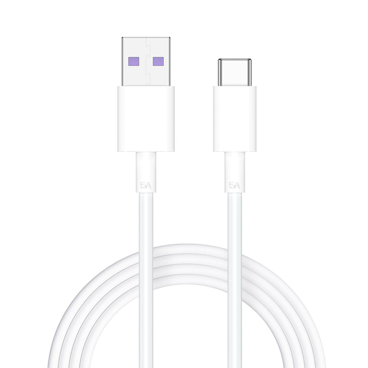 Huntkey HKAC501201 USB to Type-C Cable 1.2M cable 5A 480Mbps -White