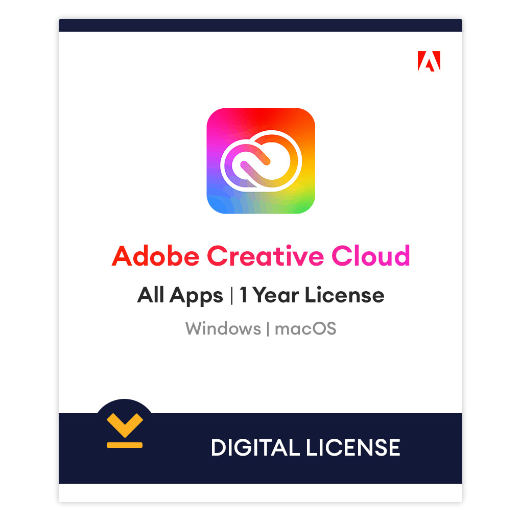 Adobe Creative Cloud All Apps – 1 subscription License for 1 Year