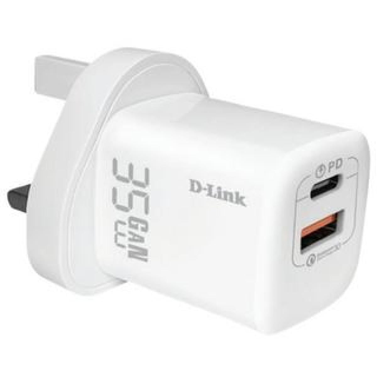 D-Link DPC-352/E 35W Dual USB Wall Charger 1 Type C 1USB