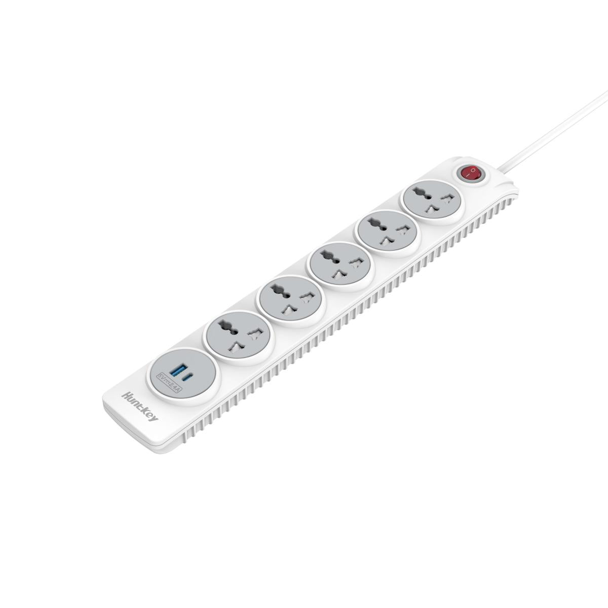 Huntkey SZN607C 5 Port 1 USB Type-C Universal Power Strip Child-protective