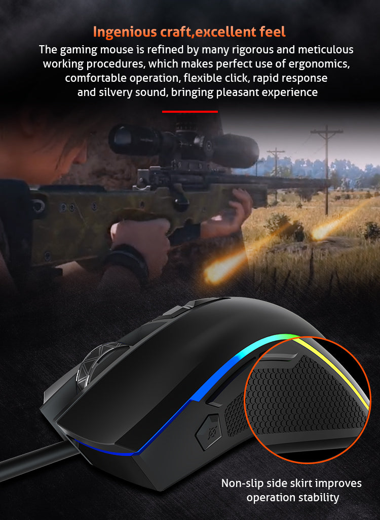 MeeTion MT-G3330 USB Tracking Gaming Mouse Hera, Resolution 8000DPI, Keys:9
