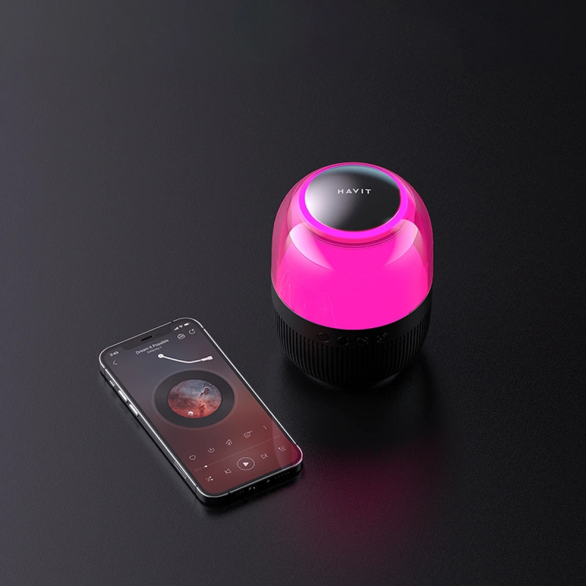 HAVIT SK889BT Multi-color Ambient Light Bluetooth Speaker 360°surround sound power: 7W