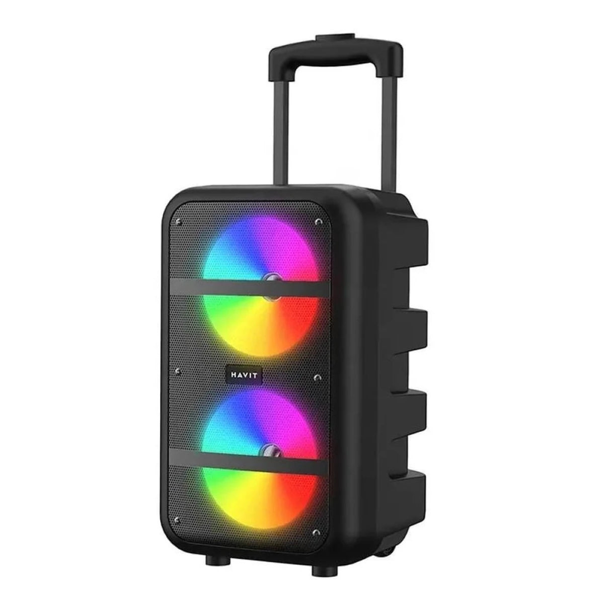 HAVIT SQ116BT Portable Bluetooth Black Trolley Speaker with Microphone Power: 5W*2