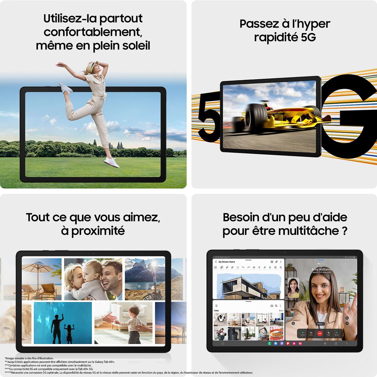 Samsung Galaxy Tab A9+ 10.5″ FHD+ 7,040mAh battery 5G