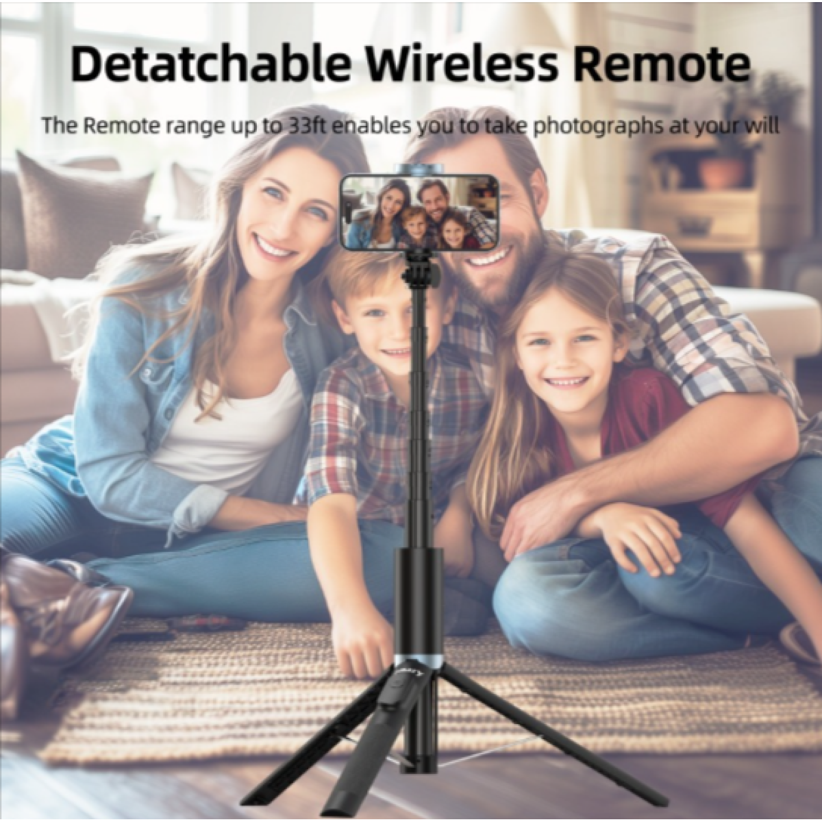 Jmary KT-259 All-in-One Selfie Stick (Tripod, selfie stick & Mobile Holder)