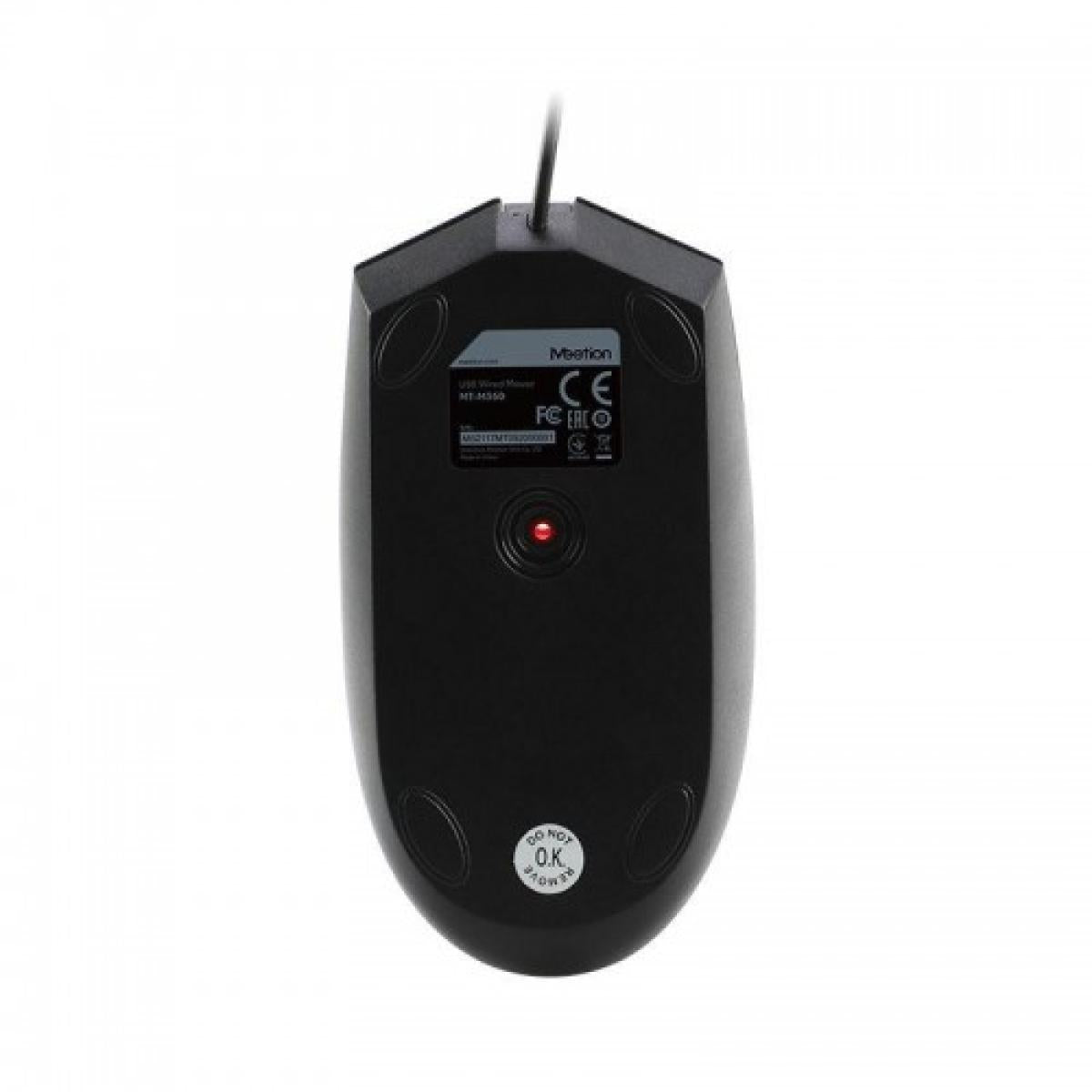 MeeTion M360 USB Wired Mouse, Resolution 1000DPI, Keys: 2+1 (Wheel), Black