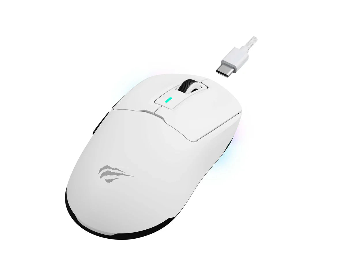 Havit MS969SE Game note Tri-Mode Gaming Mouse RGB Lighting: rechargeable. white