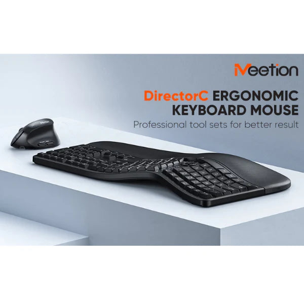 Meetion MT-DirectorC 2.4GHz Wireless Keyboard & Mouse Combo, Pillow Style