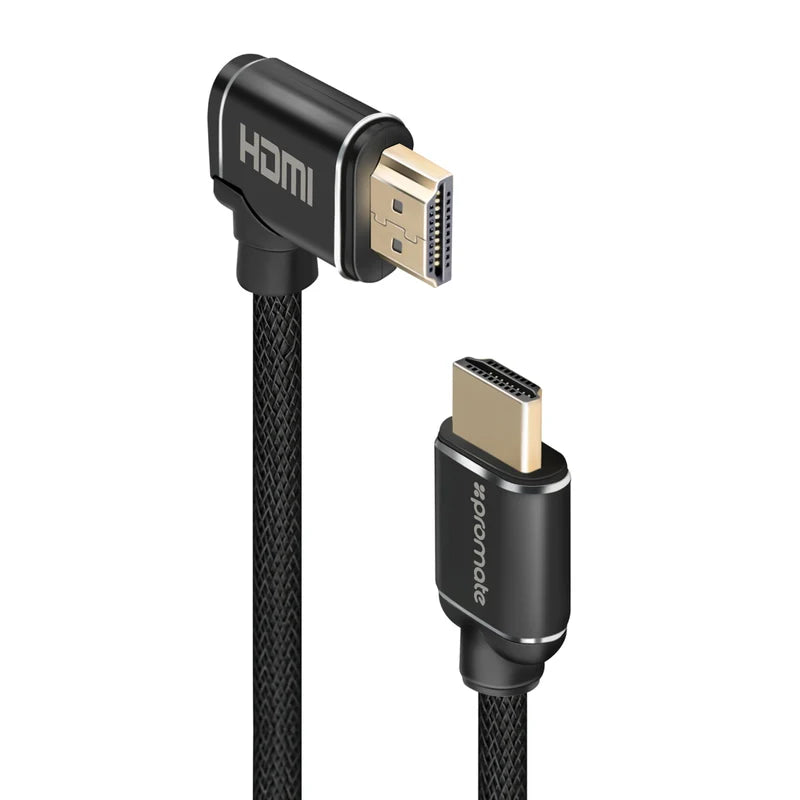 Promate ProLink4K1-3 Meter Right Angle HDMI Audio Video Cable 4K UltraHD