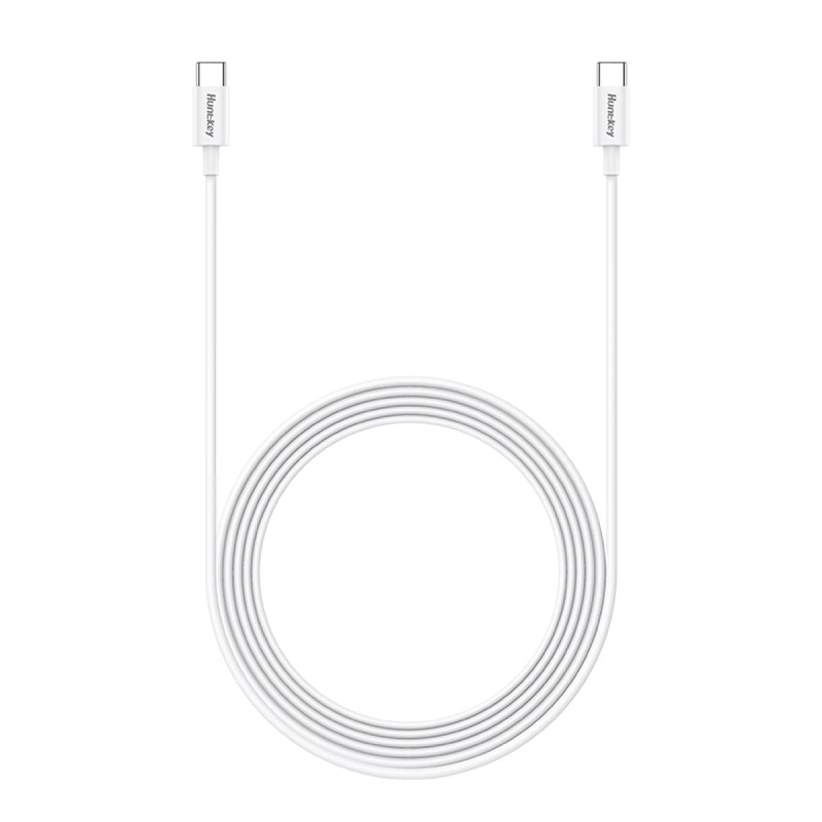 Huntkey HKCC301203 Fast Charging Type-C to Type-C Cable 1.2M 60W 3A-White