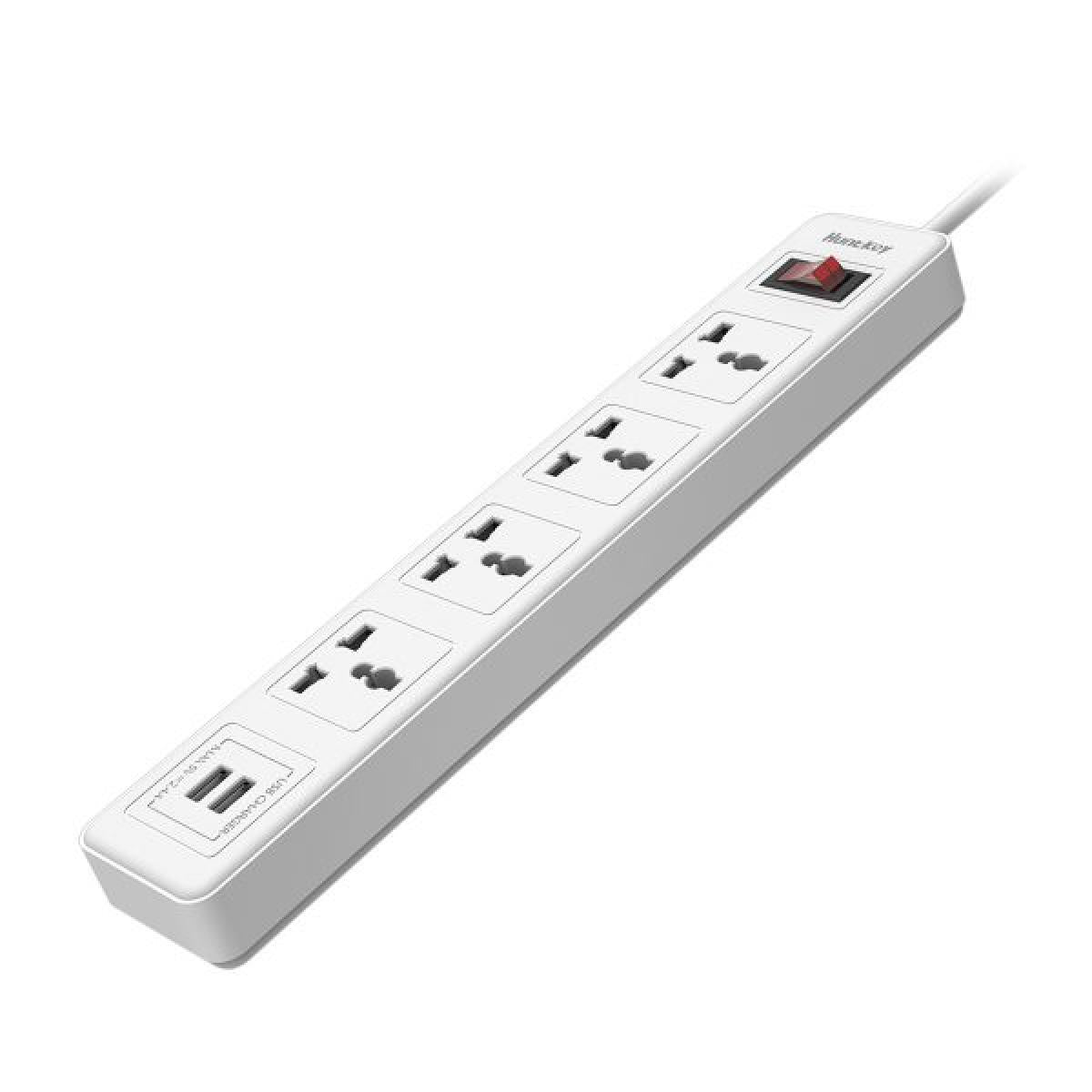 Huntkey SSZ507 4Port +2USB Port Power Strip Double break safety switch