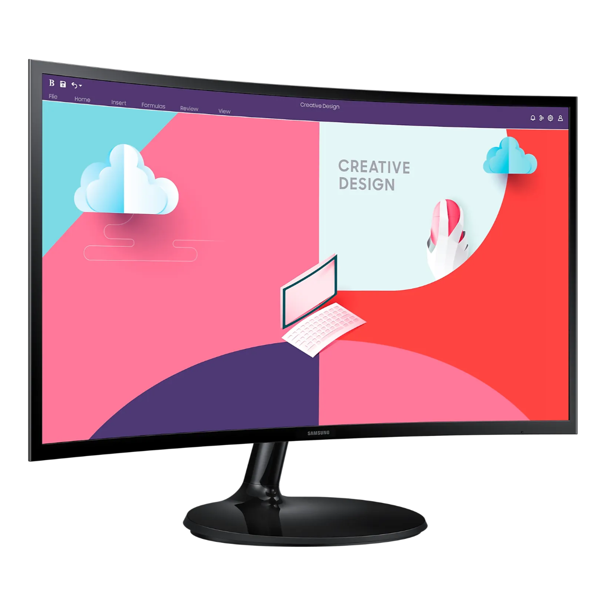 Samsung 24" (C360) Full-HD, VA Curved Monitor -Black (3 Years Warranty)