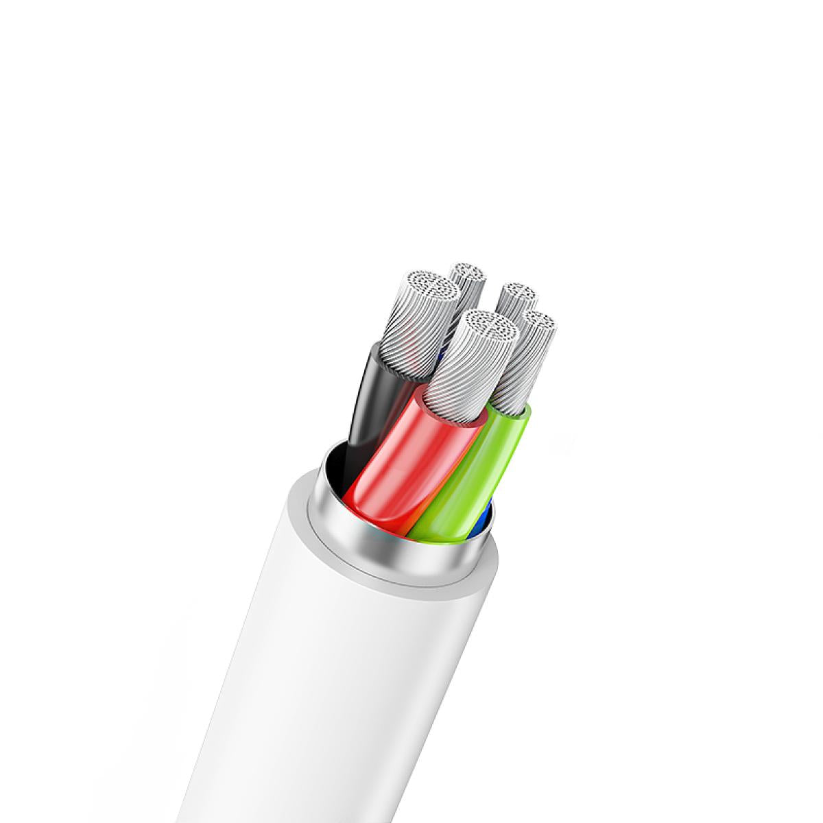 Huntkey HKAC501201 USB to Type-C Cable 1.2M cable 5A 480Mbps -White