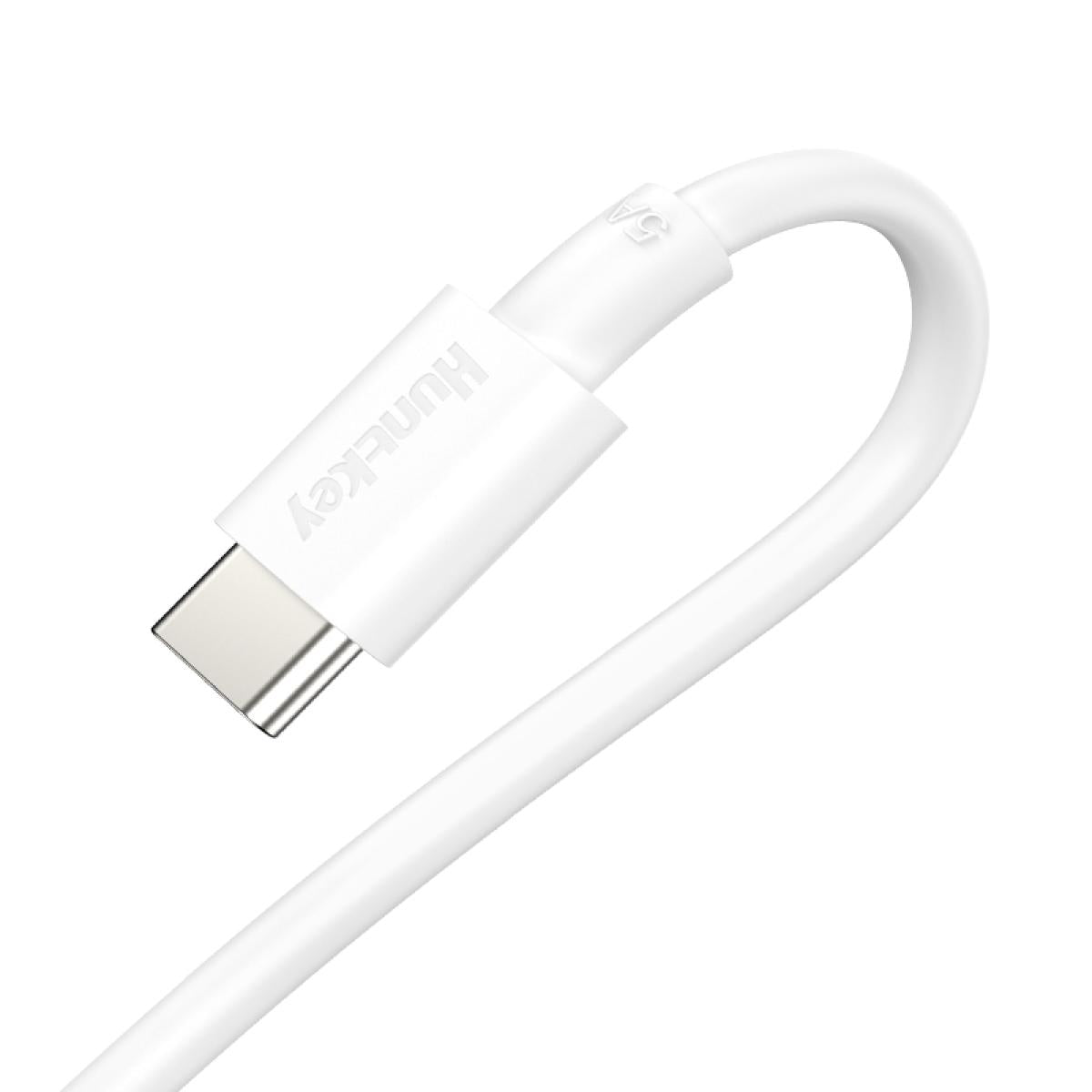 Huntkey HKAC501201 USB to Type-C Cable 1.2M cable 5A 480Mbps -White