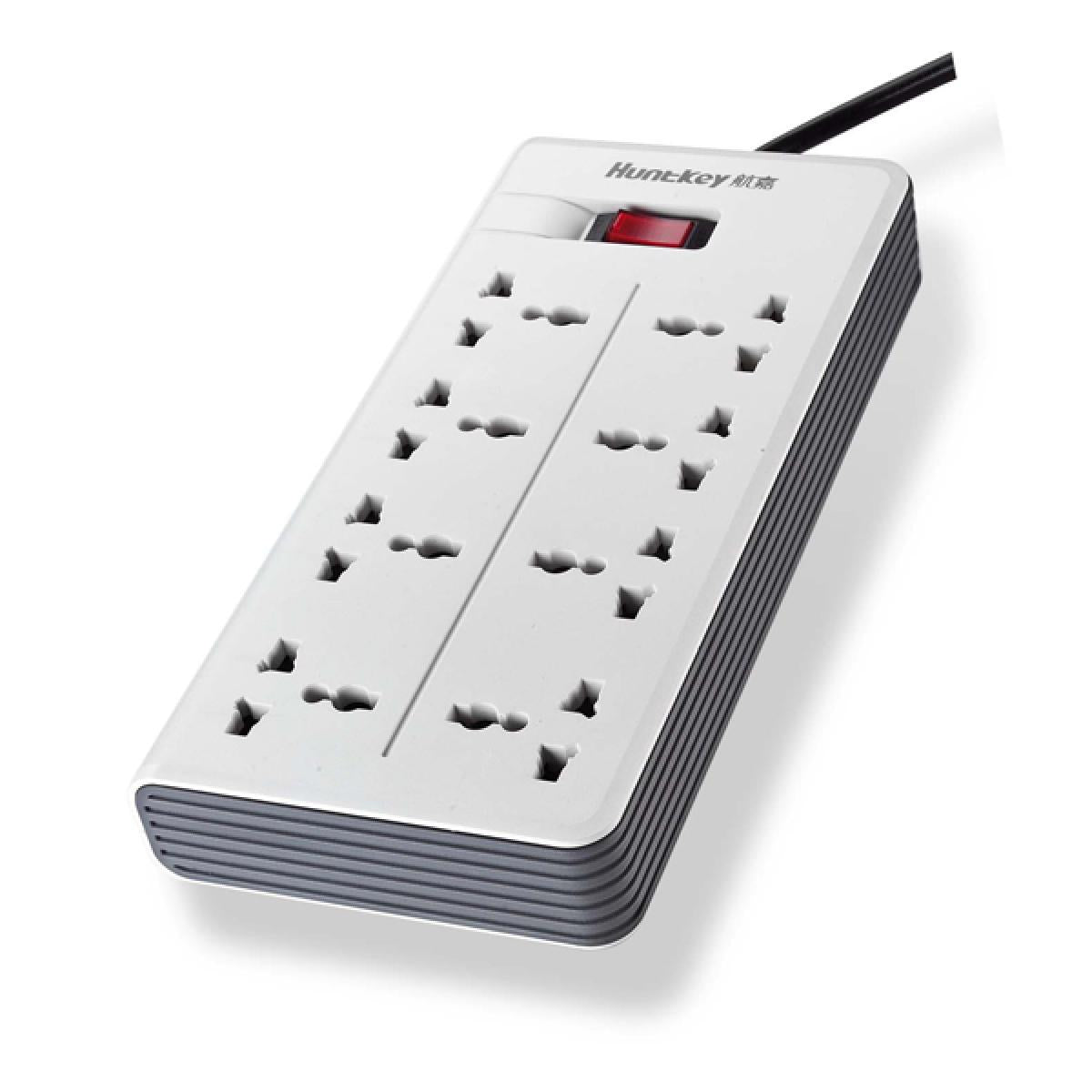 Huntkey PZA801 Power Strips, Universal Standard Overload protection 3Meter UK 250V