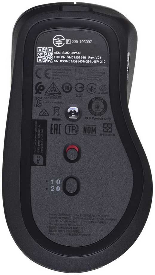 Lenovo Professional Bluetooth Rechargeable Full Size 4000 DPI Programmable Keys Mouse-Gray