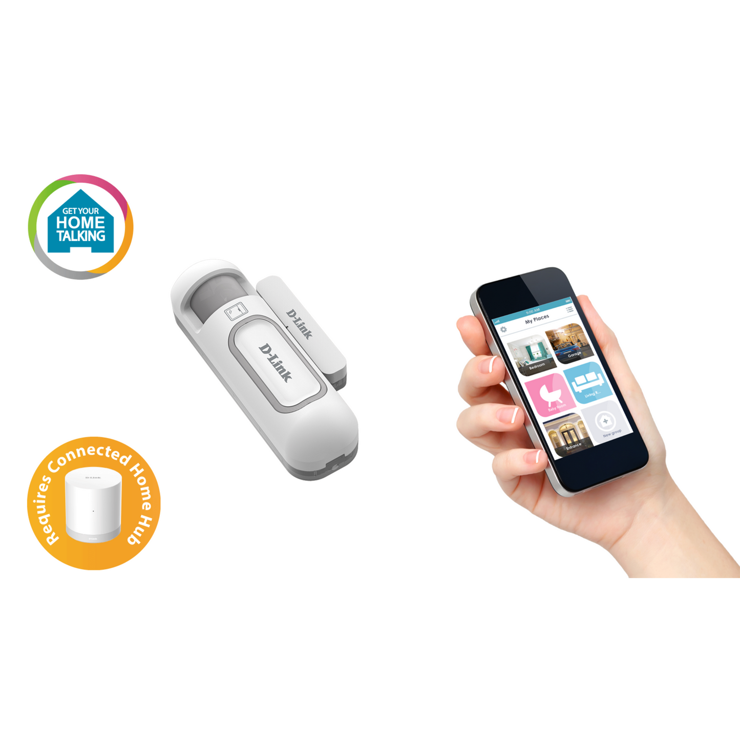 D-Link DCH-Z110 mydlink™ Home Door/Window Sensor 3-in-1 Sensor - 3V battery