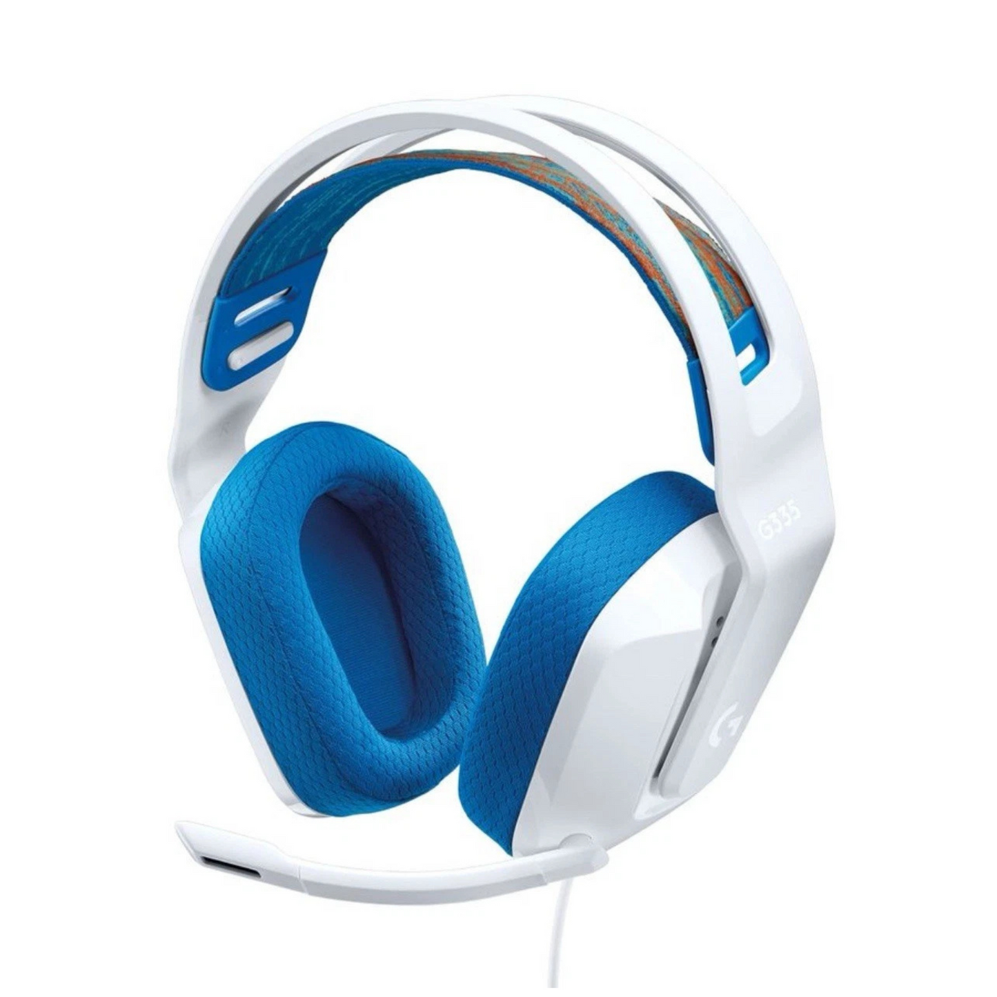 Logitech G335 Wired Gaming Headset, with Flip to Mute Microphone -White