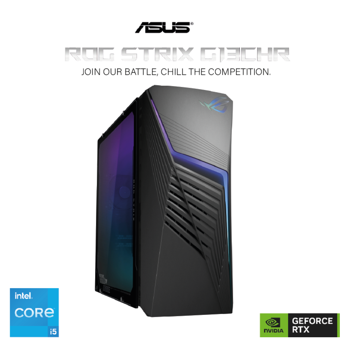 Desktop Gaming ROG Intel® Core™ i5-14400F Air Cooler NVIDIA® GeForce® RTX3050 8GB