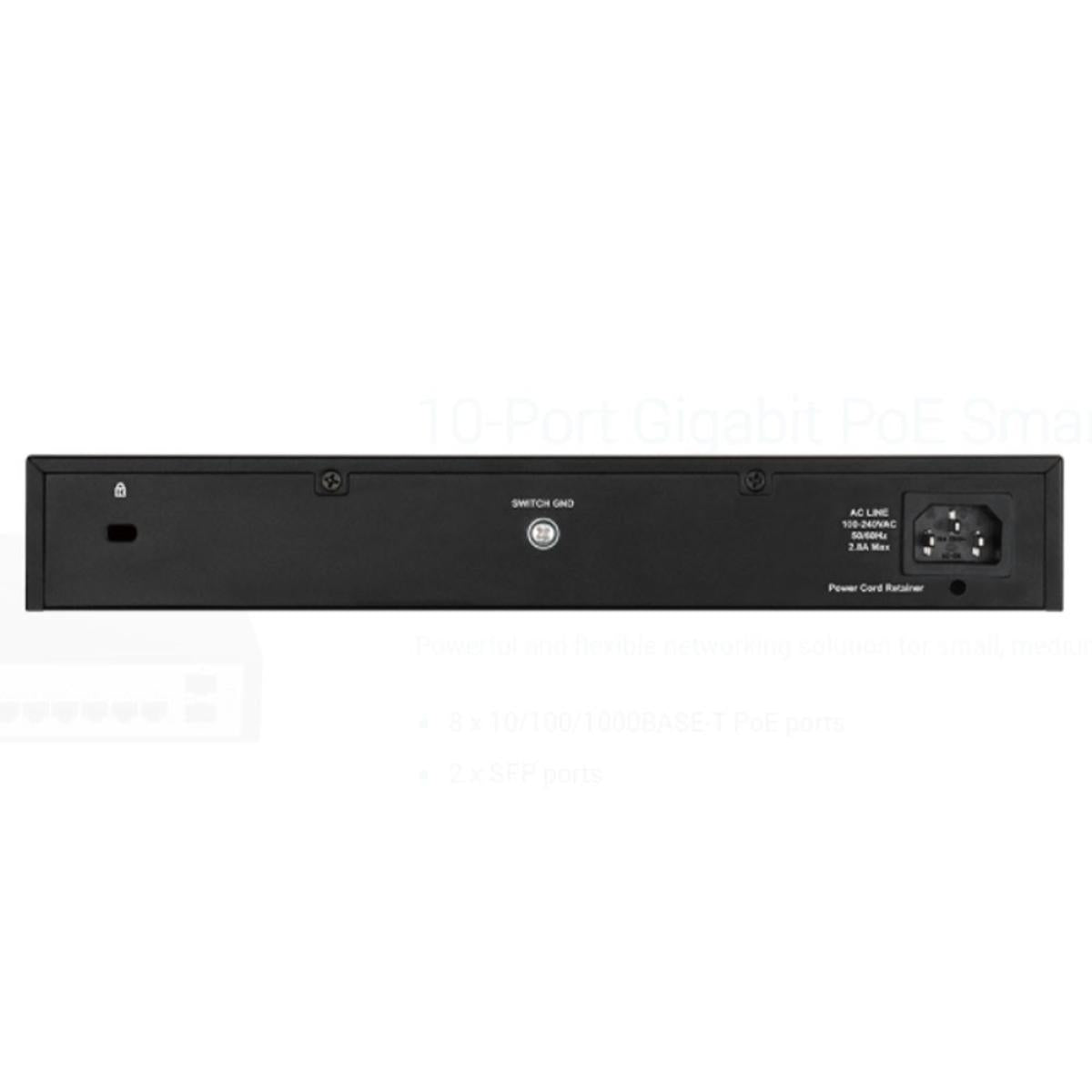 D-Link DGS-F1100-10PS-E/B 8 Port PoE Gigabit Smart Managed Switch 96W