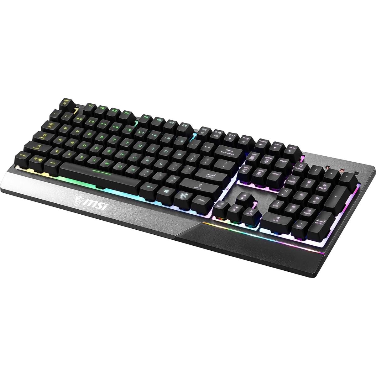 MSI Vigor GK30 RGB Gaming Keyboard, 6-Zone RGB Lighting, Black
