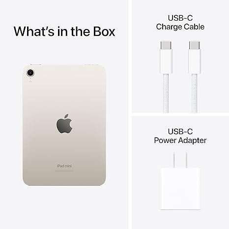 Apple iPad Mini (7th Generation 128GB Wi-Fi) All-Day Battery Life Starlight