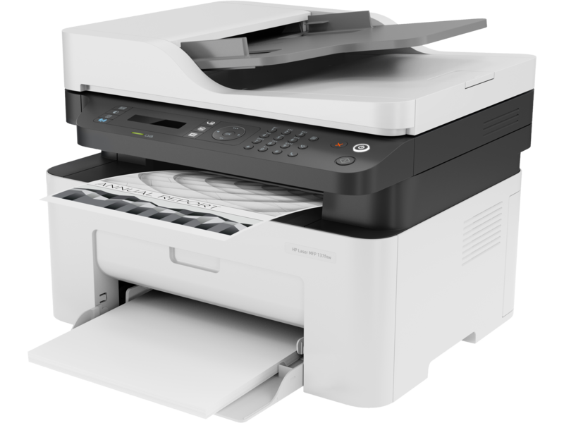 HP Laser MFP 137fnw Mono All-in-One Printer, Ethernet, Wireless, Feeder, 20ppm