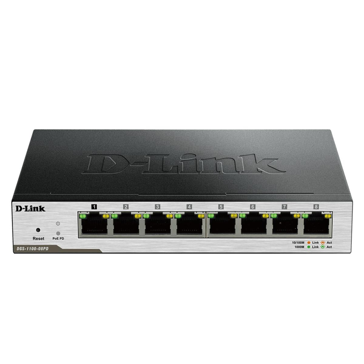 D-Link DGS-1100-08PD 8-Port Gigabit PoE-Powered Smart Managed Switch Complete web interface