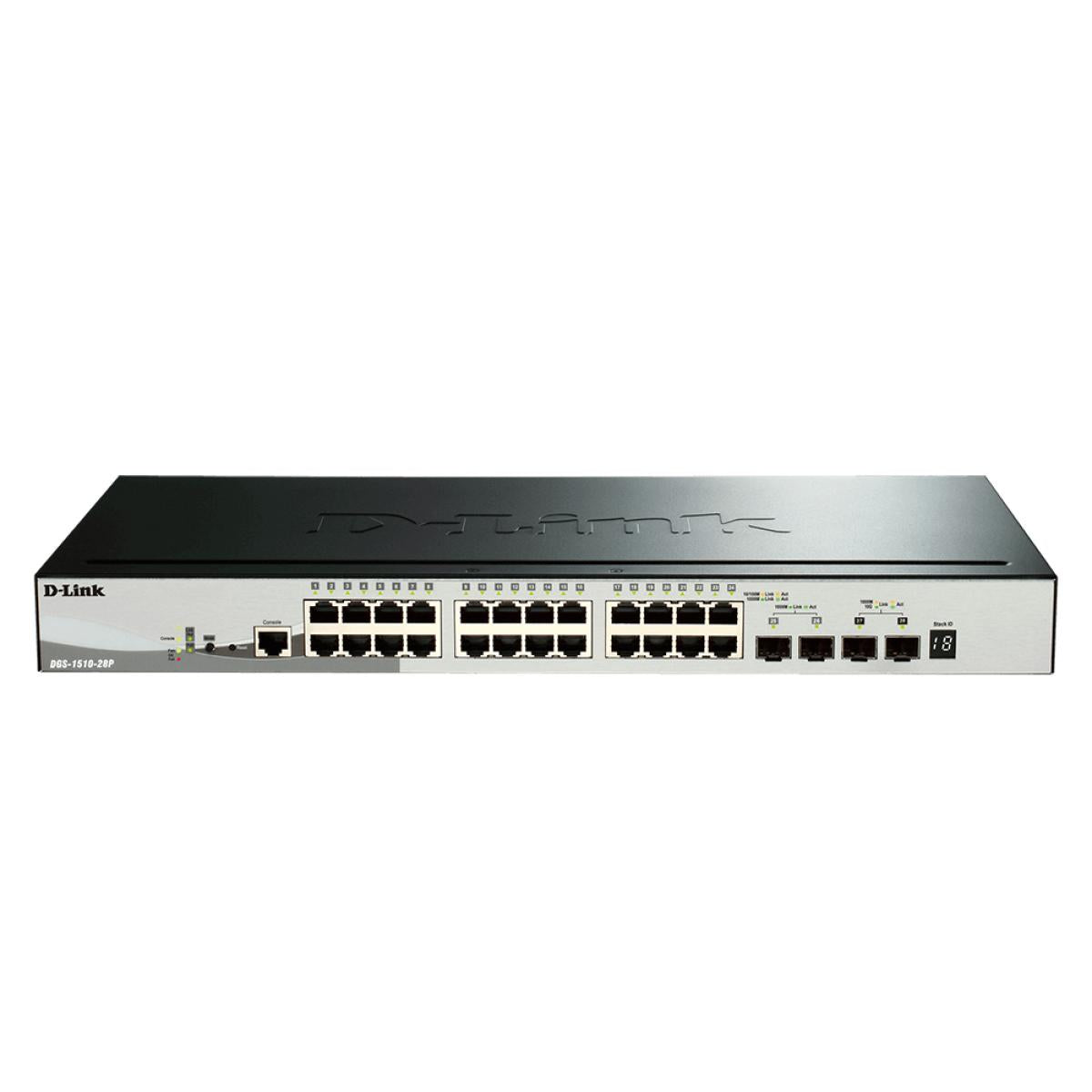 D-Link DGS-1510-28X 24 Ports 10/100/1000Mbps + 4 10G ports SmartPro Switch
