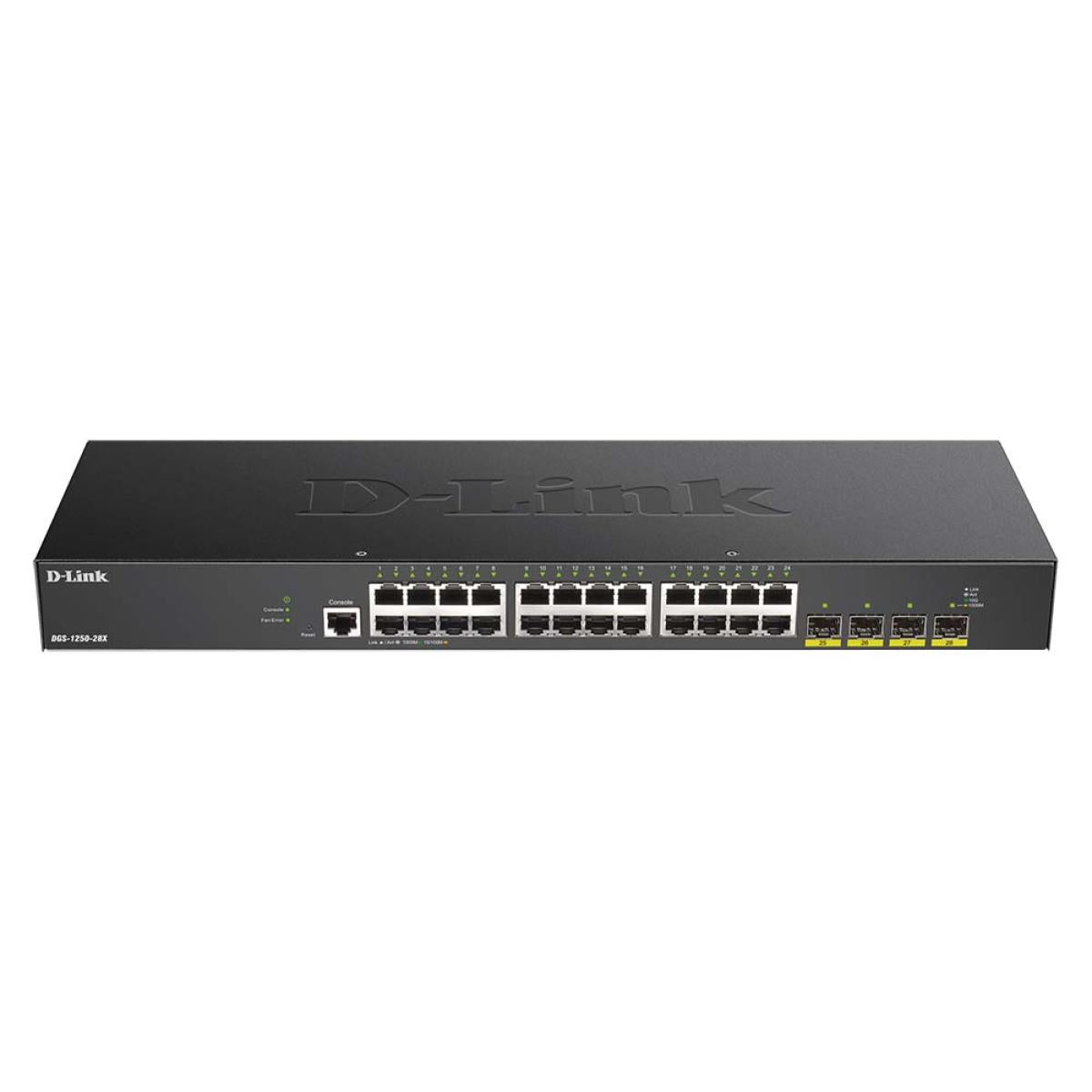 Dlink DGS-1250-28X Switch 24 Ports 10/100/1000 4P Ports 10G SFP+Smart Managed
