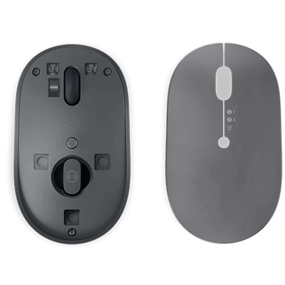 Lenovo Go Multi-Device Wireless & Bluetooth Mouse, USB-C Rechargeable Battery Wireless Charging