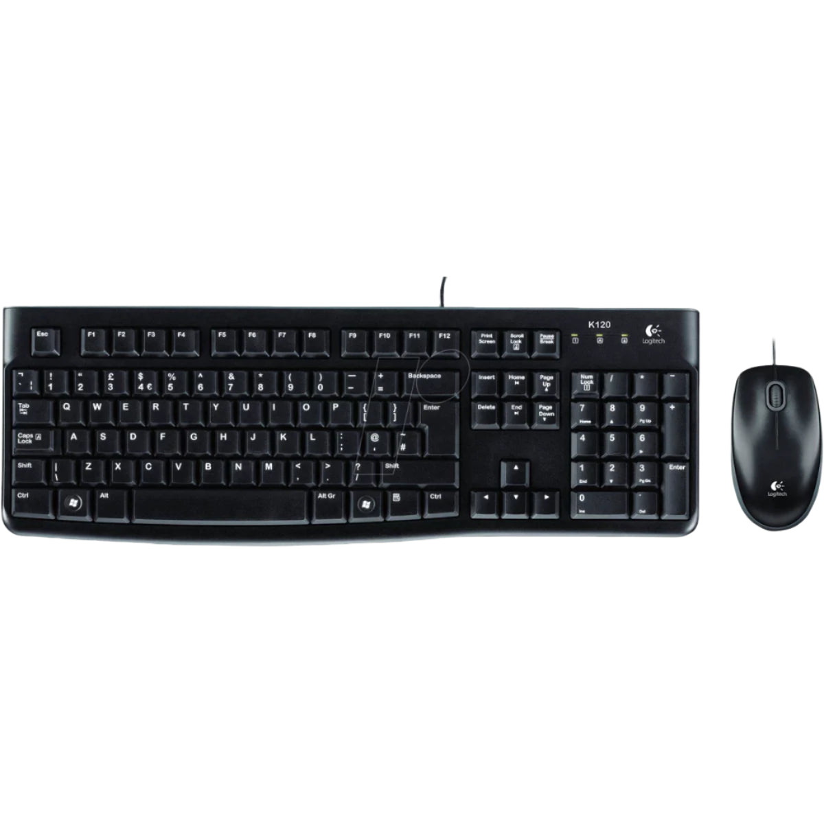 Logitech MK120 Desktop Wire Kit( Keyboard and Mouse )USB Arabic/English -Black