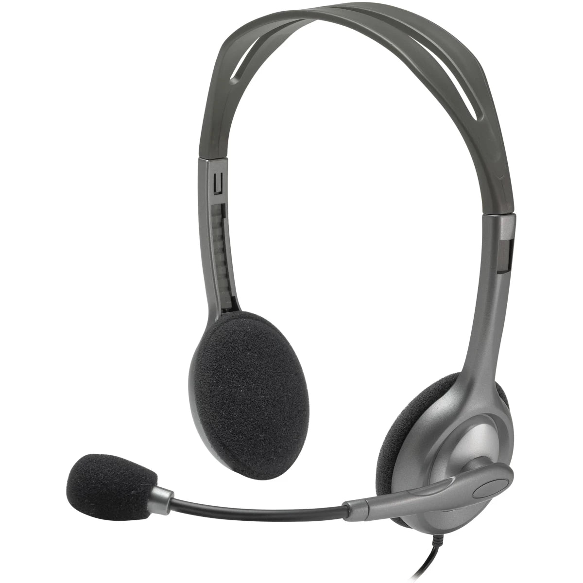 Logitech H111 Wired Headphones Noise-Cancelling Microphone 3.5mm Audio Jack